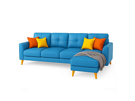 Химчистка кожаного 4-х местного углового дивана в Хамовниках